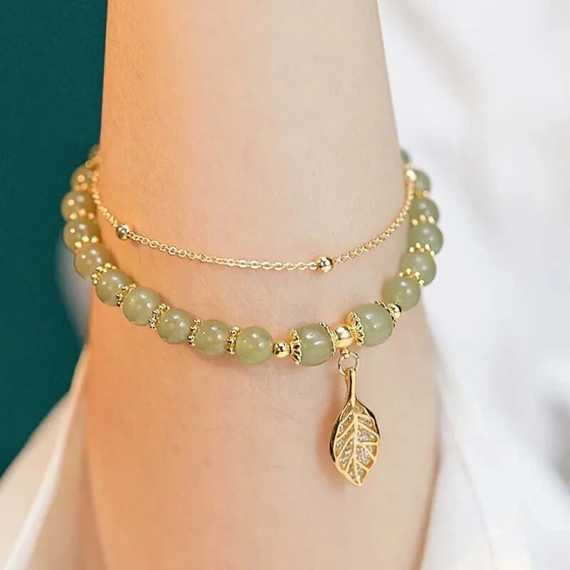 Golden Jade Charm