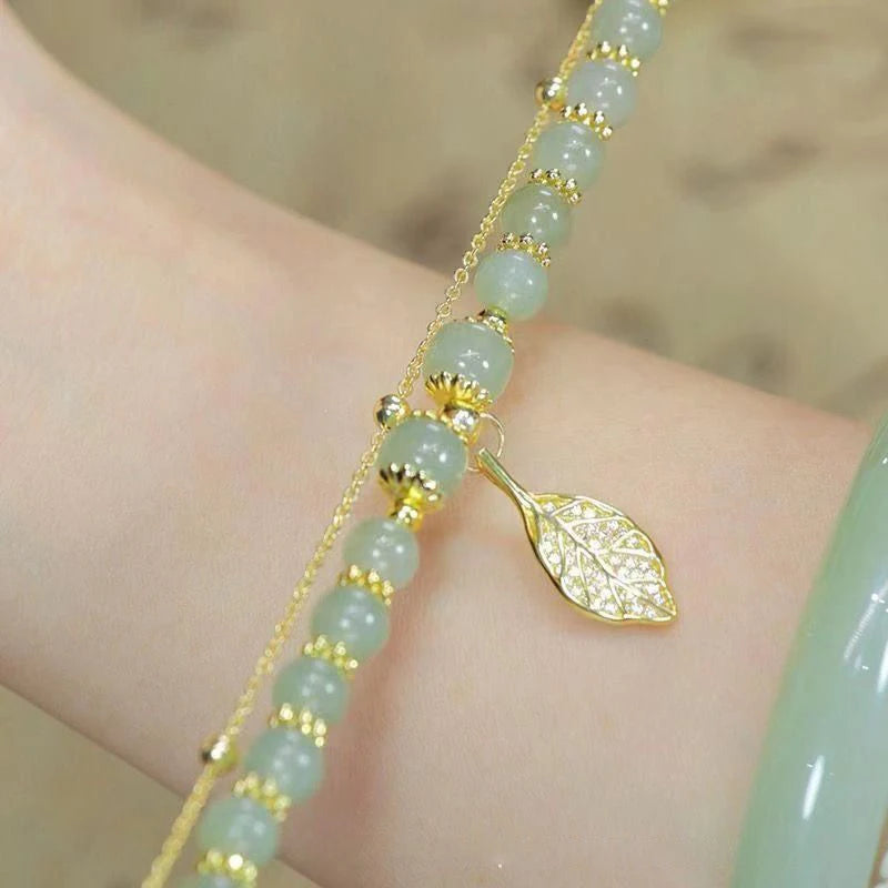 Golden Jade Charm
