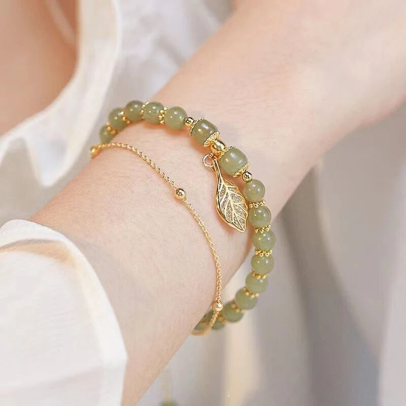 Golden Jade Charm