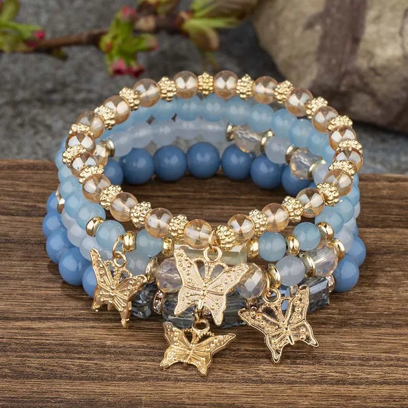 Boho Butterfly Bracelet Set