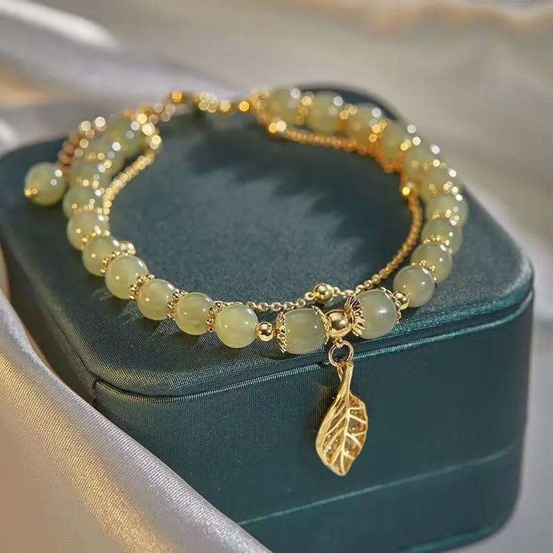 Golden Jade Charm