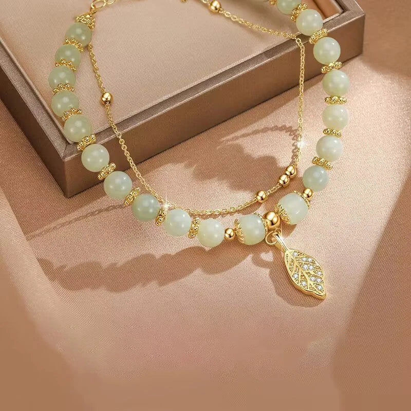 Golden Jade Charm
